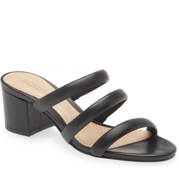 NEW! Schutz Black Olly Block Heel Sandal - Size 7.5 - Picture 1 of 11